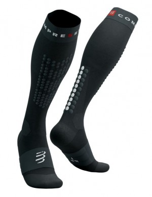 Compressport Alpine Ski Full Socks High Socks Heren Zwart Grijs | YNAOX-7245