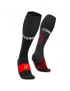 Compressport Full Socks Run High Socks Heren Zwart | MCUVR-9068