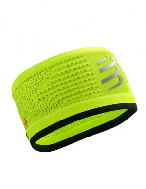 Compressport Headband On/Off Flash Accessoires Unisex Geel Zwart | UVORT-2956