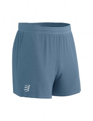 Compressport Performance Kort Hardloopshorts Heren Blauw | VDUQO-5073