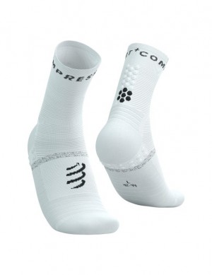 Compressport Pro Marathon Socks V2.0 Loopsokken Heren Wit Zwart | OGLZN-8625