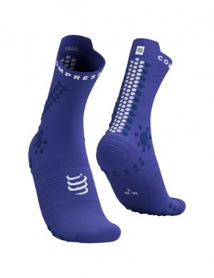 Compressport Pro Race Socks v4.0 Trail Loopsokken Heren Blauw | SPWZB-8072