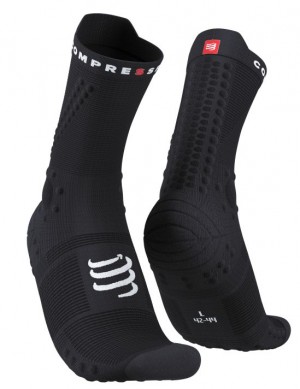 Compressport Pro Race Socks v4.0 Trail Loopsokken Heren Zwart | YWKAE-7216