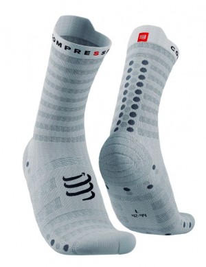 Compressport Pro Race Socks v4.0 Ultralight Run High Loopsokken Heren Wit | DLZKG-6235