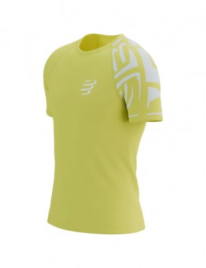 Compressport TRAINING SS Tshirt M Hardloopshirts Heren Groen | YASOG-9138