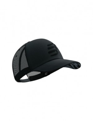 Compressport Trucker Cap Caps Heren Zwart Zwart | AGZPM-9584