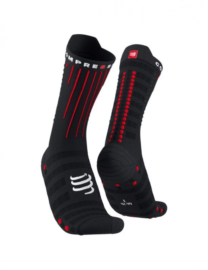 Compressport Aero Socks Sokken Unisex Zwart Rood | PWLTF-8756