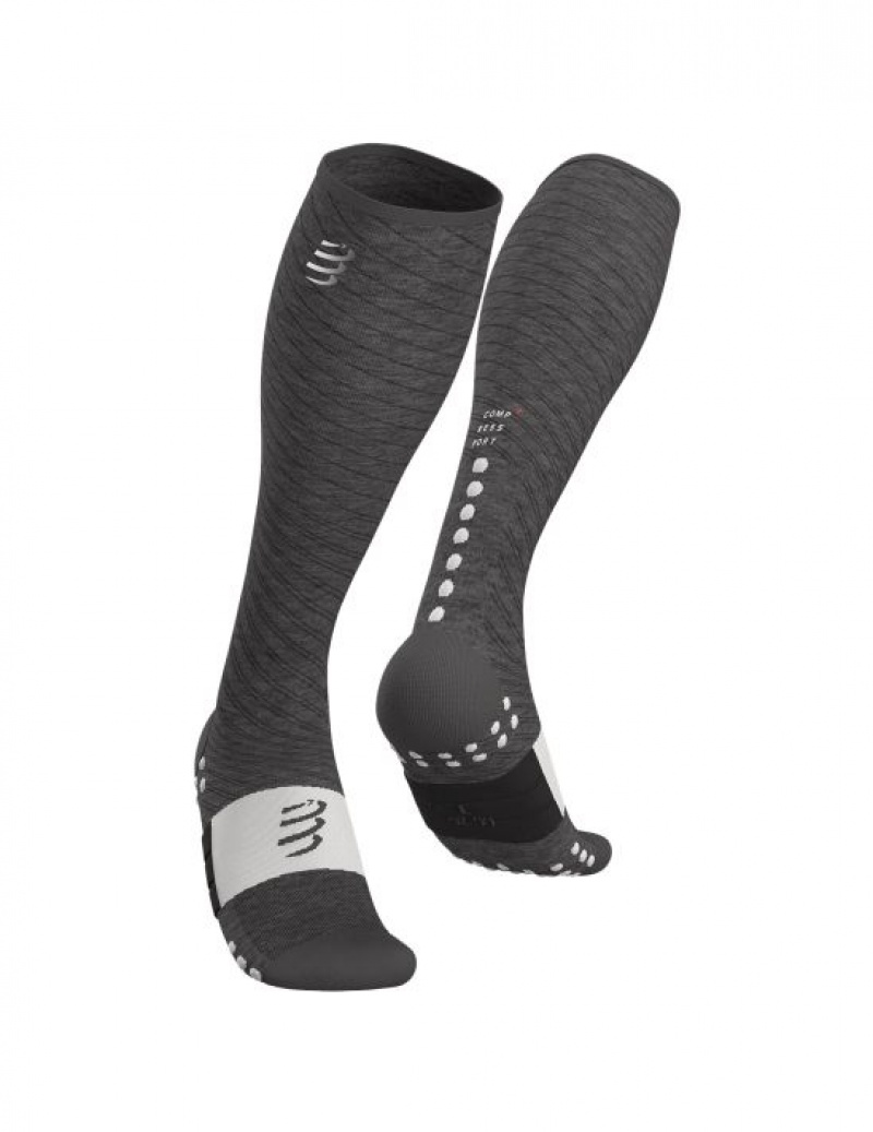 Compressport Full Socks Recovery Grey Melange High Socks Heren Grijs | DNYUS-6874