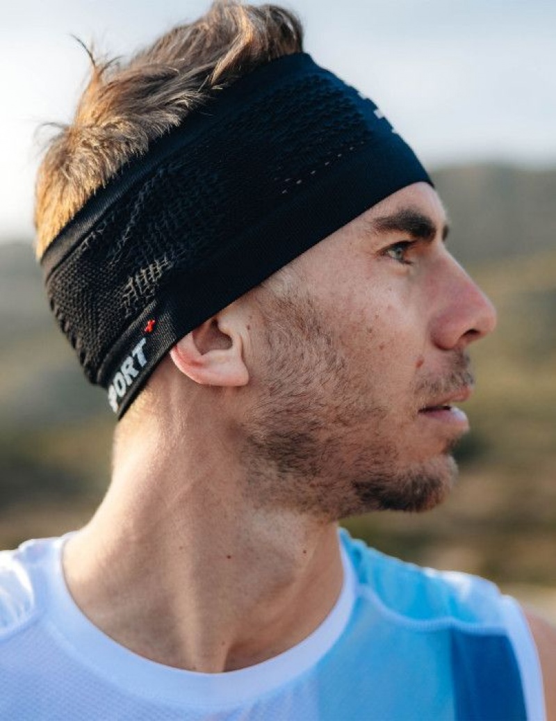 Compressport Headband On/Off Accessoires Unisex Zwart Wit | SIJET-3578