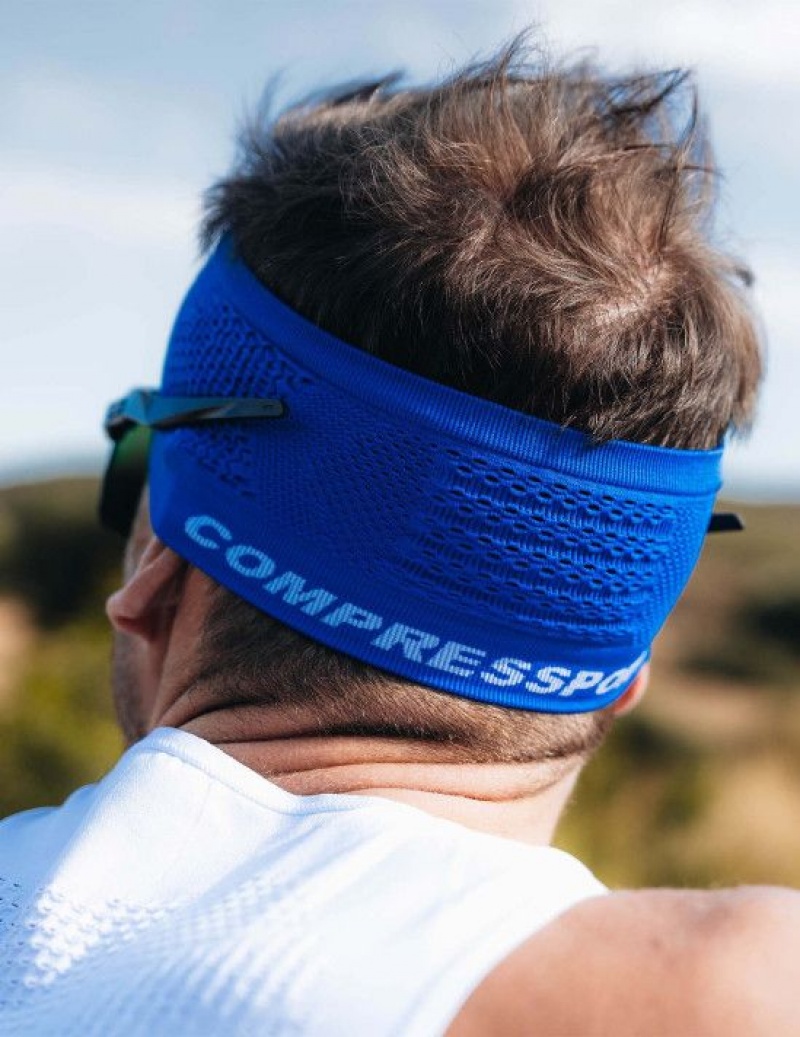 Compressport Headband On/Off Hoofdband Dames Blauw | DWFCE-3972