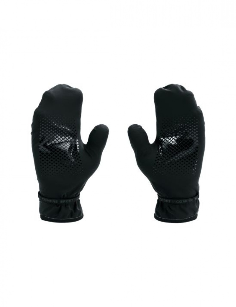 Compressport Hurricane Waterdichte 10/10 Mittens Accessoires Unisex Zwart | KQFYI-9068