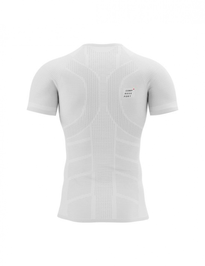 Compressport On/Off SS TShirt M Hardloopshirts Heren Wit | KMWXL-0835