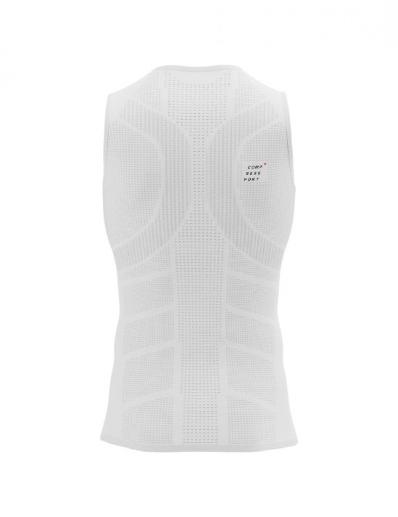 Compressport On/Off Tank Top M T-shirts Unisex Wit | WKGEZ-0654