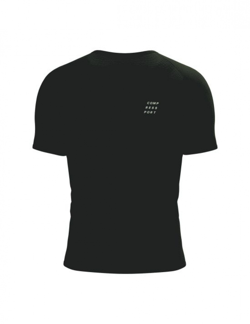 Compressport Performance SS Tshirt M T-shirts Heren Zwart Wit | DXKBV-3821