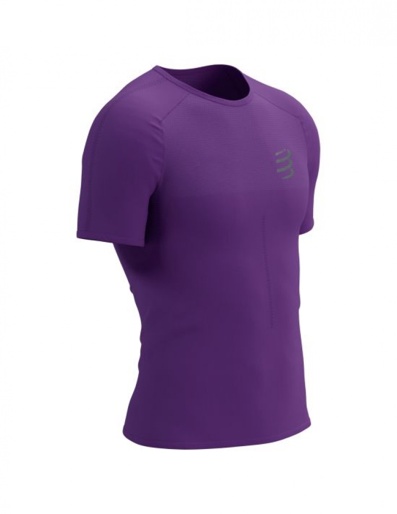 Compressport Performance SS Tshirt M T-shirts Heren Paars | EPBIV-4028