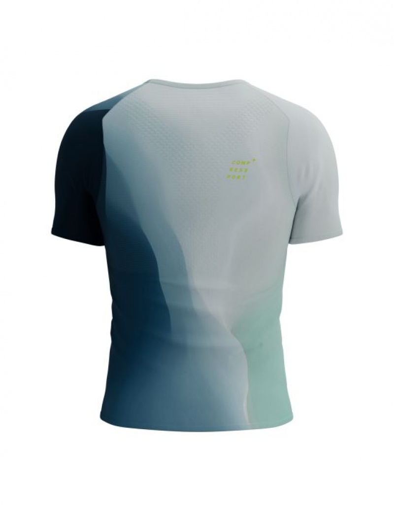 Compressport Performance SS Tshirt M T-shirts Heren Blauw | HMFJS-6053