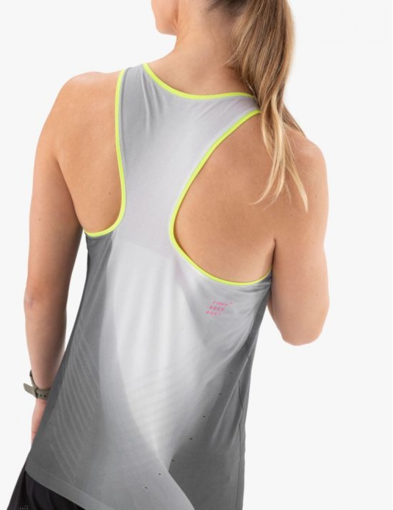 Compressport Performance Singlet W T-shirts Unisex Zwart Wit | BPZHE-3482