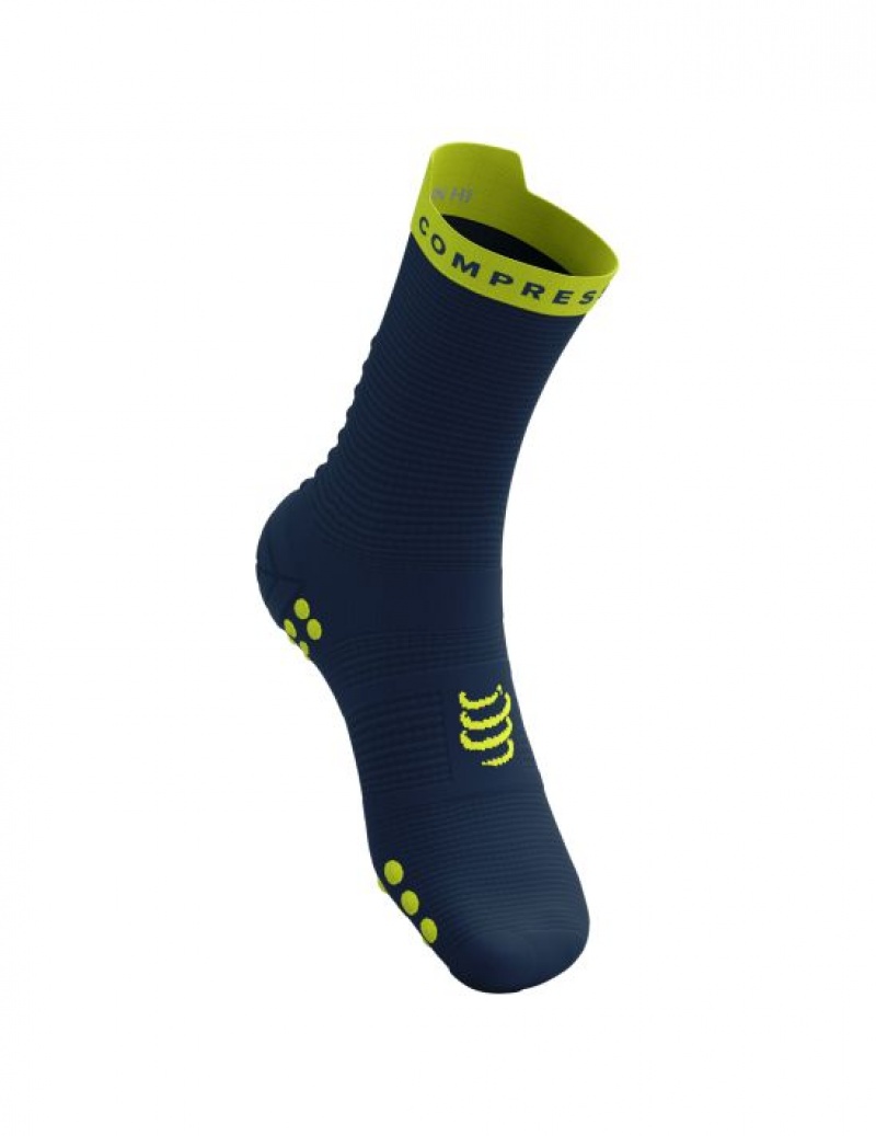 Compressport Pro Race Socks v4.0 Run High Loopsokken Heren Groen | FJCWI-9584