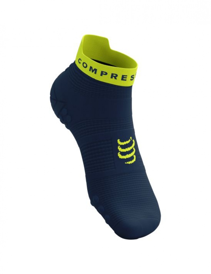 Compressport Pro Race Socks v4.0 Run Low Loopsokken Heren Groen | BJSMG-6492