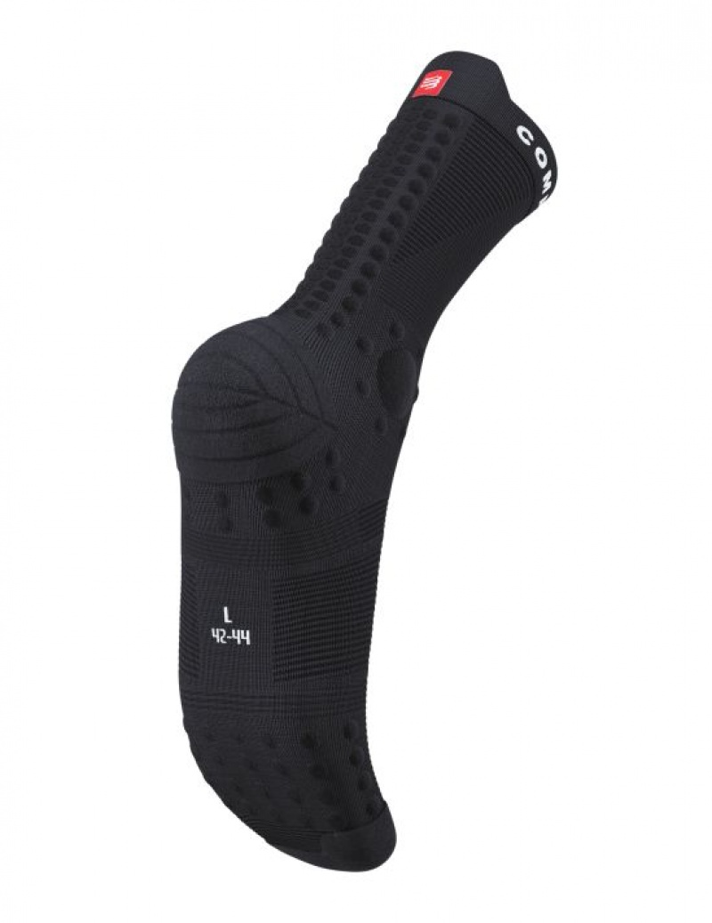 Compressport Pro Race Socks v4.0 Trail Loopsokken Heren Zwart | YWKAE-7216