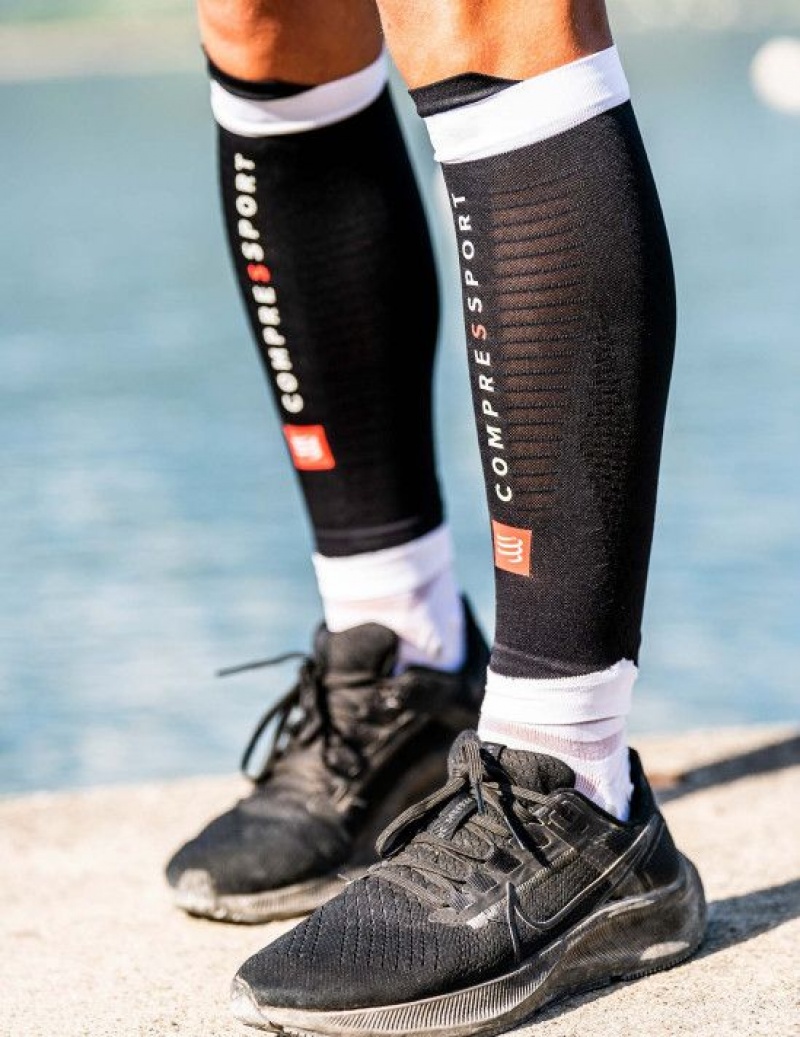 Compressport R2 3.0 Compression Sleeves Heren Zwart | GPKNR-0126