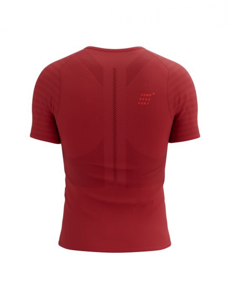 Compressport Race SS Tshirt M T-shirts Heren Rood | WVRMN-8734