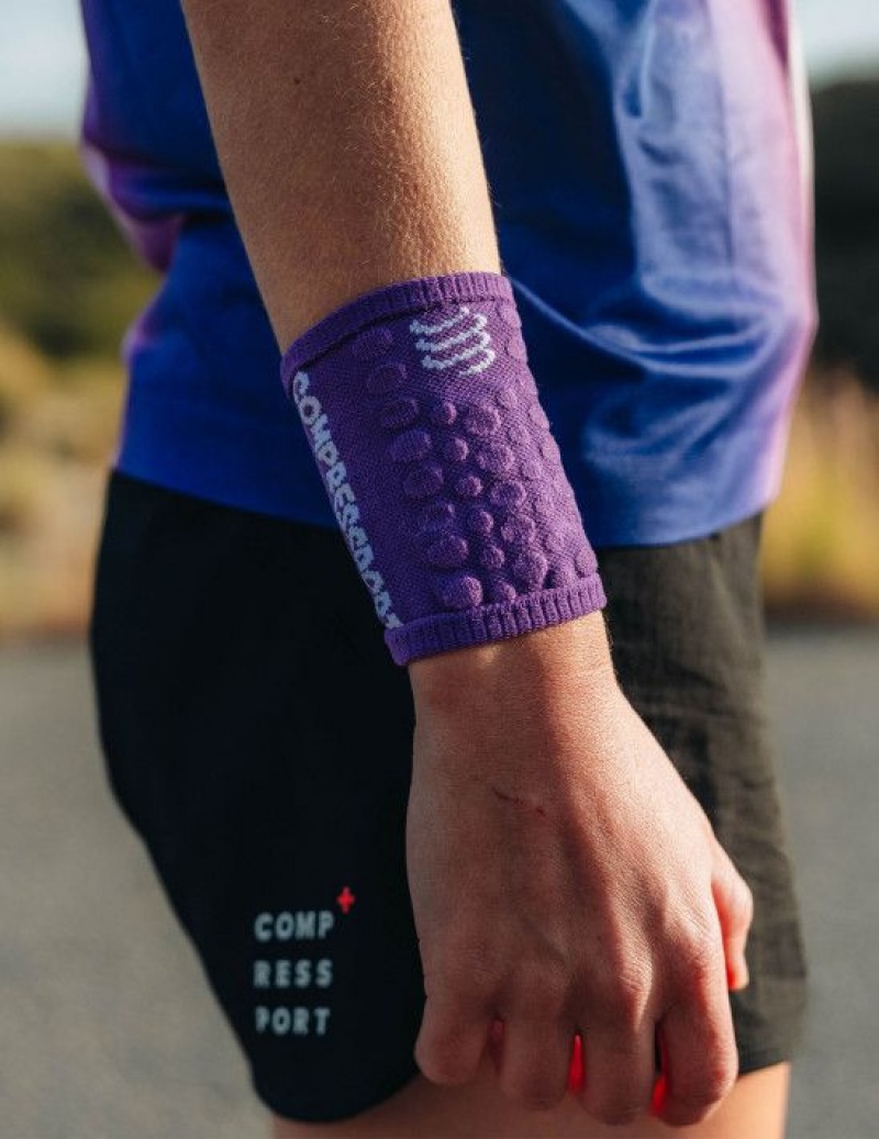 Compressport Sweatbands 3D.Dots Accessoires Unisex Paars Wit | BPXYC-0731