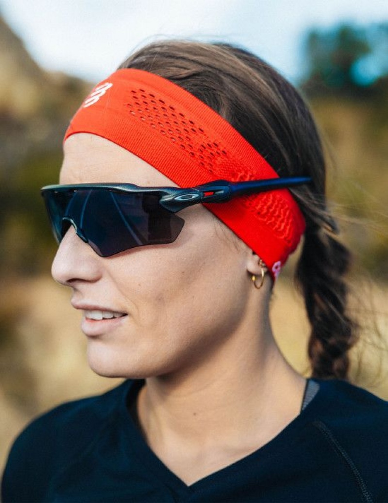 Compressport Thin Headband On/Off Accessoires Heren Rood | FVWAI-9475