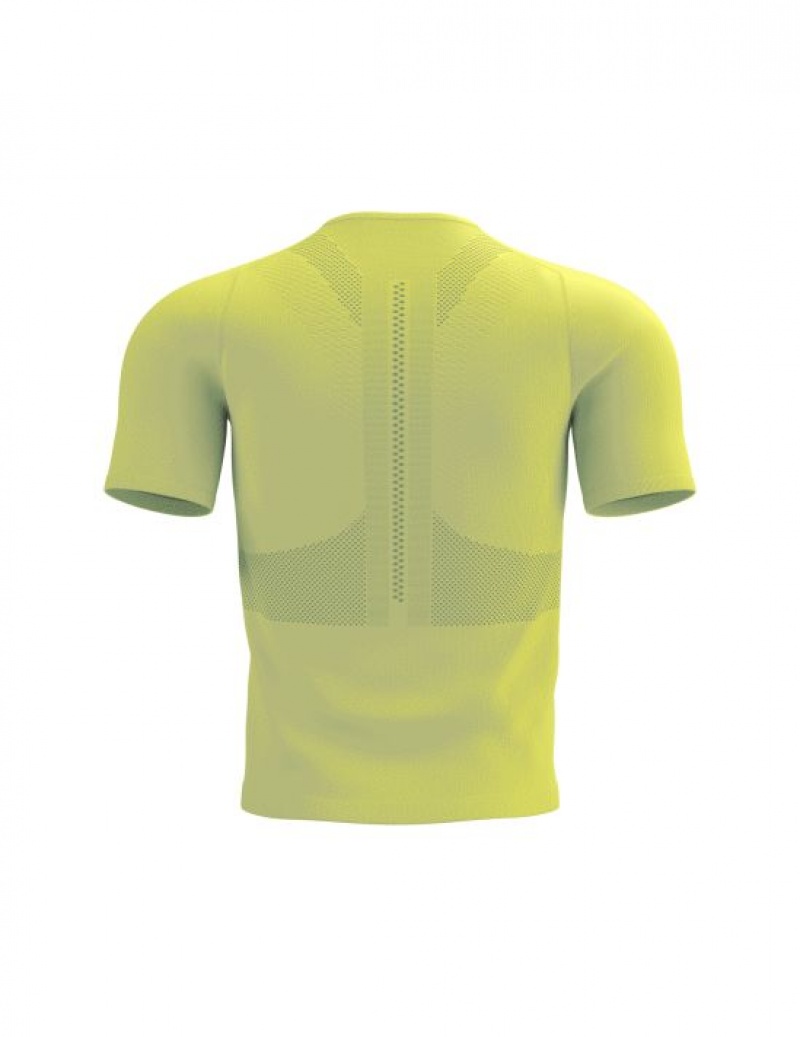 Compressport Trail Half-Zip Fitted SS Top T-shirts Heren Groen | JPUWE-8309