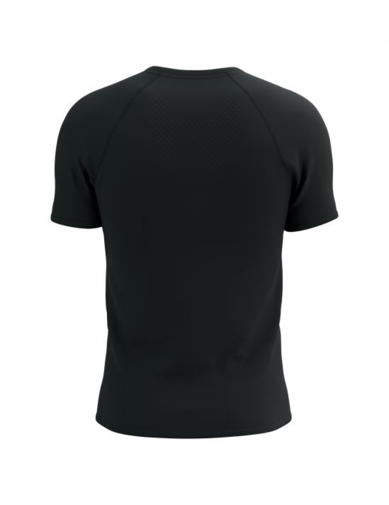 Compressport Training SS Logo Tshirt M Hardloopshirts Heren Zwart | VDEKP-3241