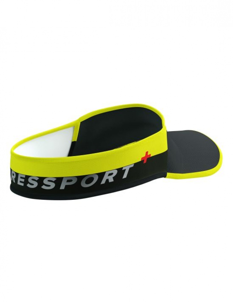 Compressport Visor Ultralight Flash Accessoires Unisex Zwart Geel | UFYQC-9457