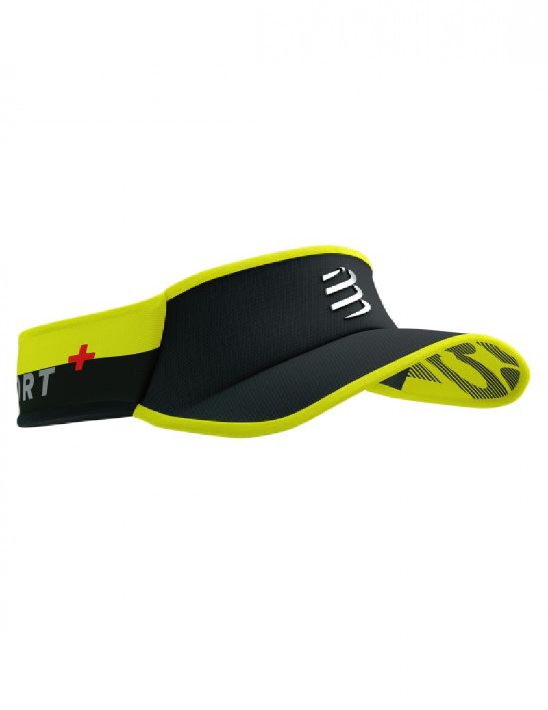 Compressport Visor Ultralight Flash Accessoires Unisex Zwart Geel | UFYQC-9457